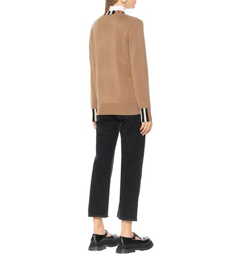 Icon Stripe Cashmere Sweater in Vanilla 